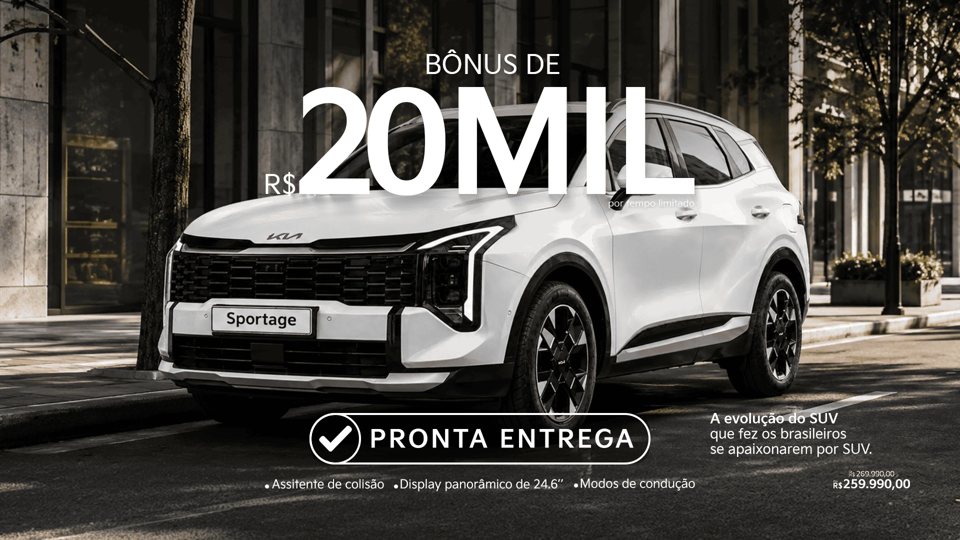 Banner site - Campanha - Kia Sportage 2027 bônus de 20 mil